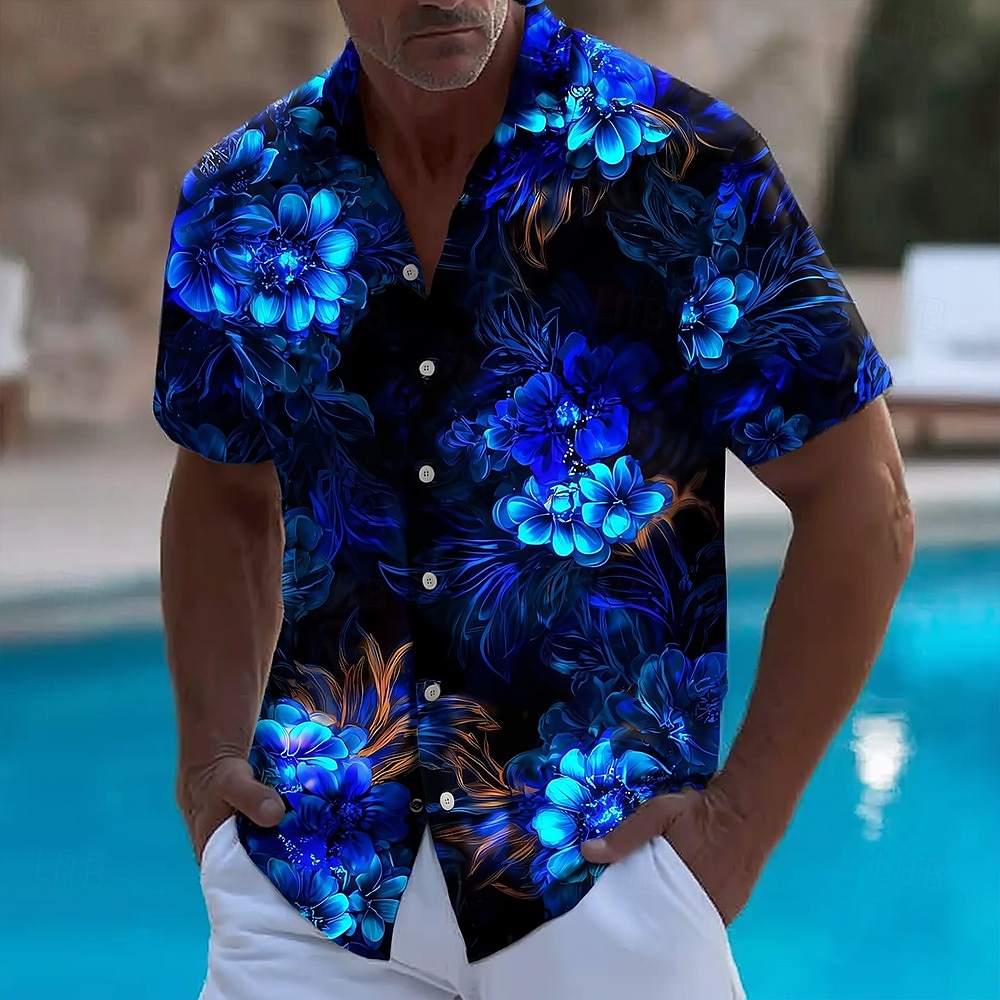 Vintage Hawaiian Floral Shirt - Camicia hawaiana estiva da uomo con