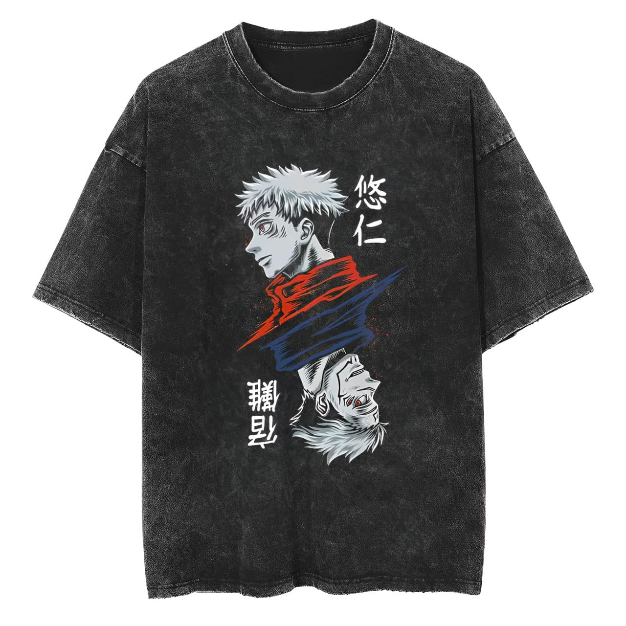 Acid Wash Vintage Graphic T Shirt - T-Shirt Itadori Sukuna Jujutsu Kaisen Anime