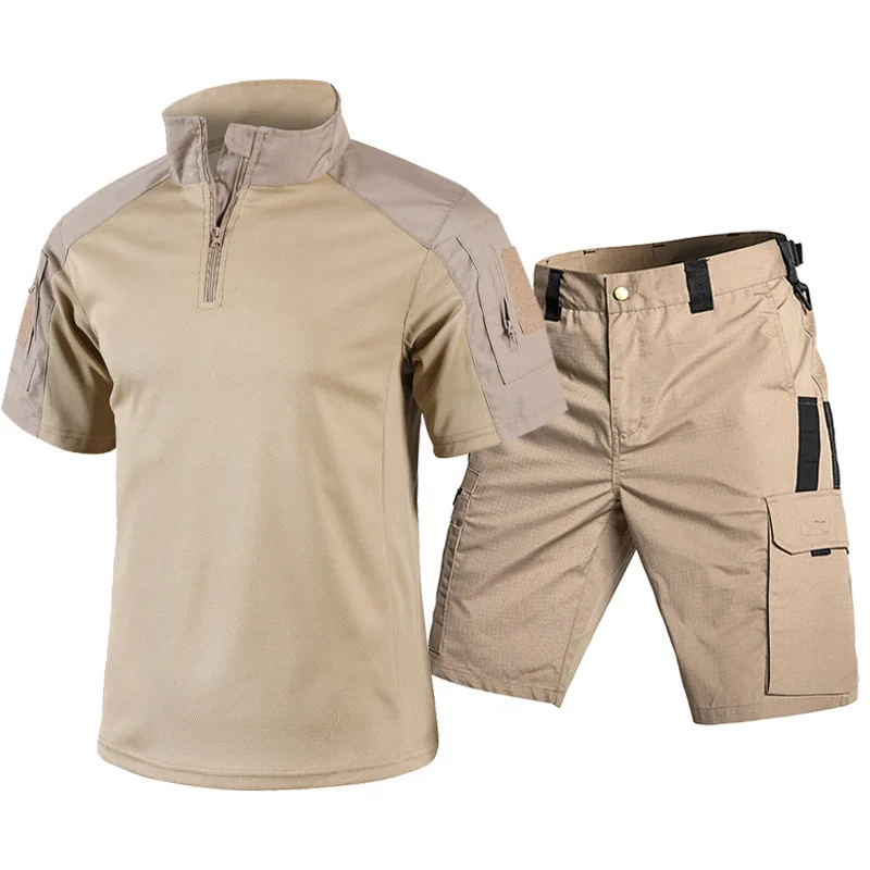 Tactical Military Shirt Cargo - Completo estivo da uomo composto da