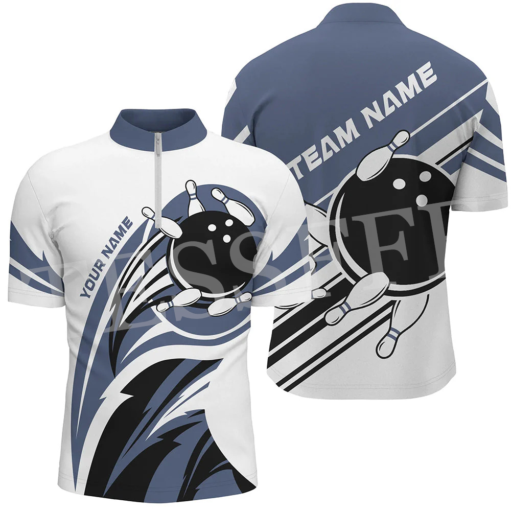Short Sleeve Bowling Shirt Retro - Nome personalizzato Strike Bowling Flame Tattoo