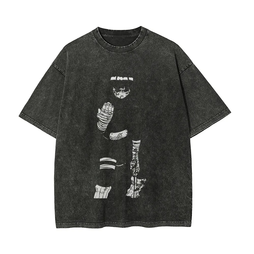 T-Shirt Naruto Rock Lee Eight  - Acid Wash Vintage Graphic T Shirt recensione e prezzo