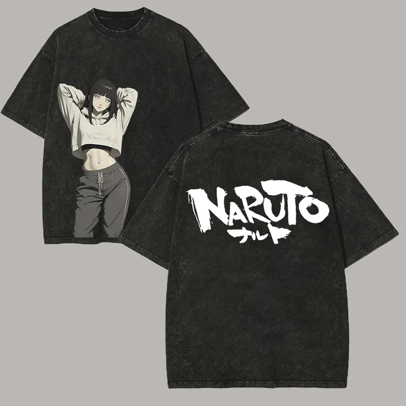 Maglietta Hinata Hyuga Naruto  - Acid Wash Vintage Graphic T Shirt recensione e prezzo