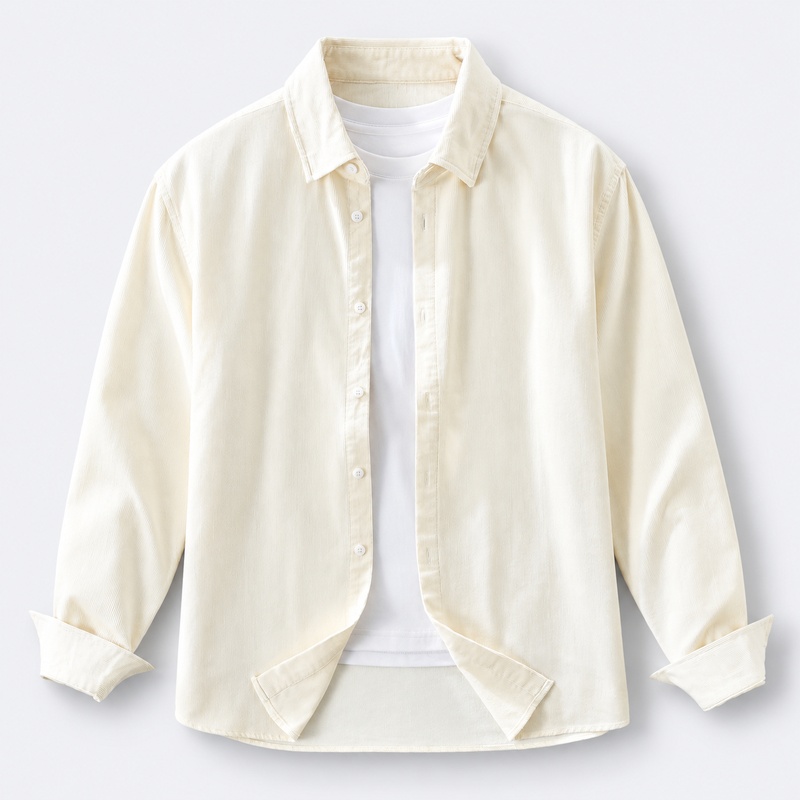 Camicia da uomo in 100% cotone - Corduroy Button Up Shirt Men recensione e prezzo
