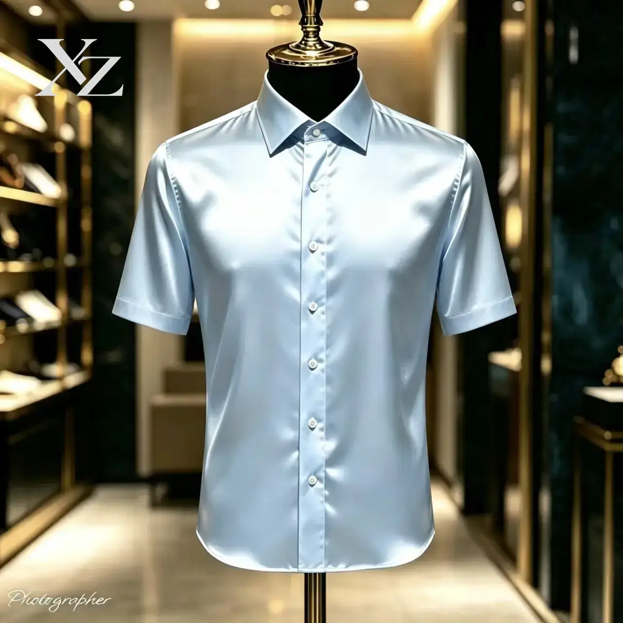 Camicia elegante da uomo, in r - Mens Satin Silk Dress Shirt recensione e prezzo